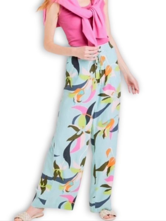 a new day Pants - Women's High-Rise Wide Leg Linen Pull-On Pants